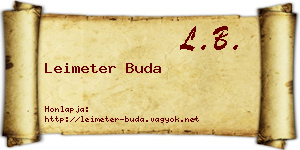 Leimeter Buda névjegykártya